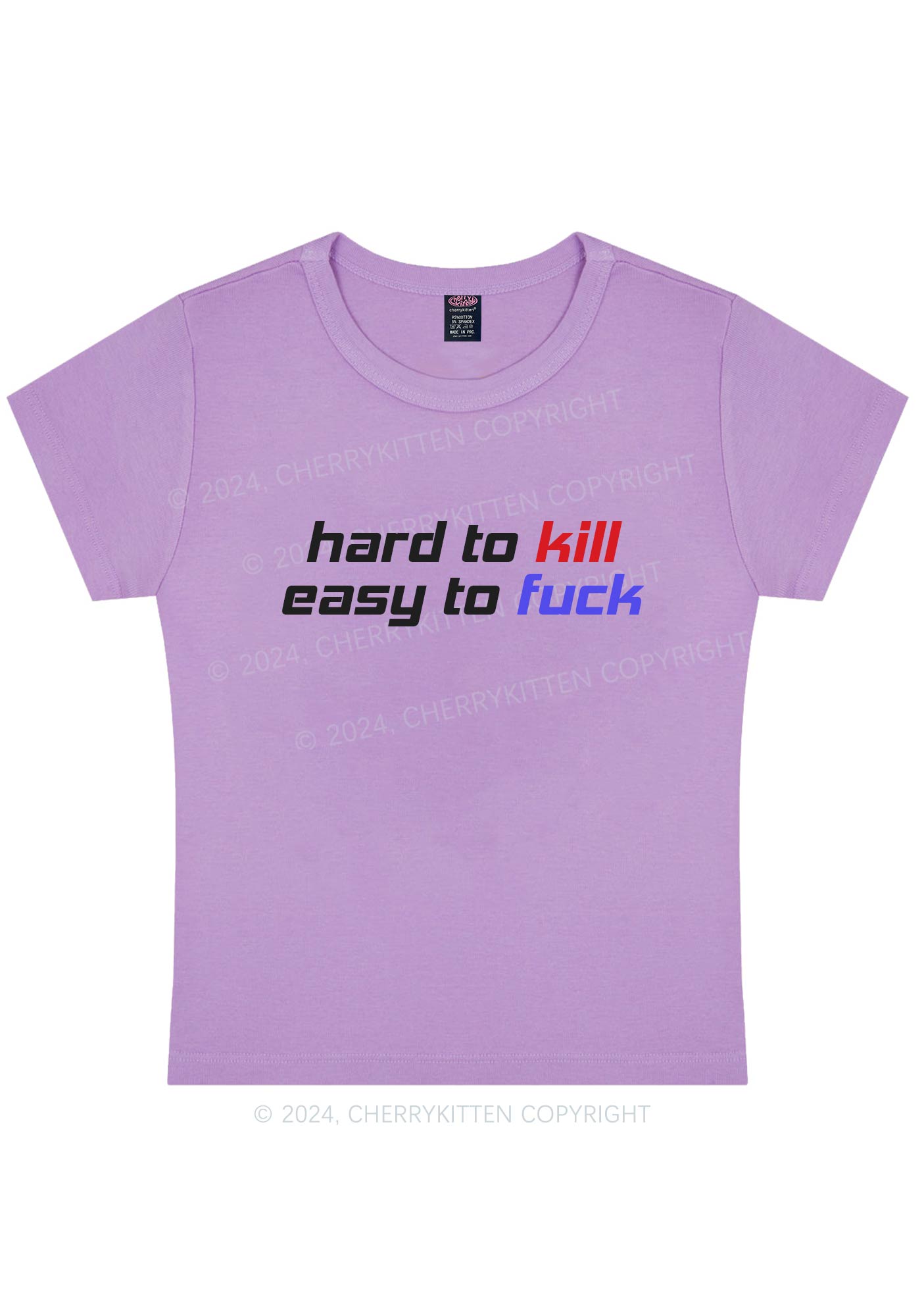 Hard To Kill Y2K Baby Tee Cherrykitten