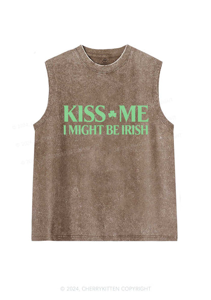 Kiss Me St Patricks Y2K Washed Tank Cherrykitten