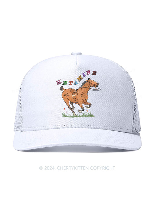 Orange Pony Y2K Trucker Mesh Hat Cherrykitten