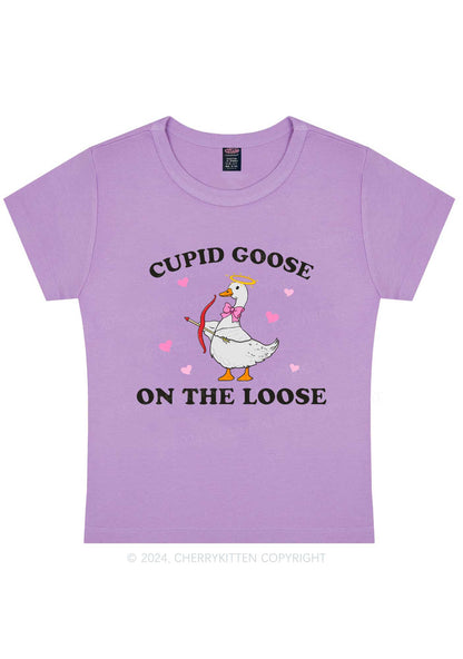 Cupid Goose Y2K Valentine's Day Baby Tee Cherrykitten