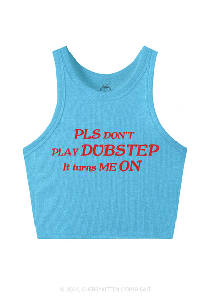 Dubstep Turns Me On Y2K Crop Tank Top Cherrykitten