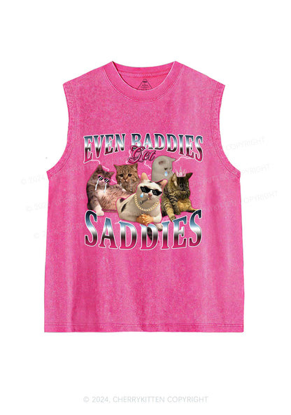 Five Baddie Cats Y2K Washed Tank Cherrykitten