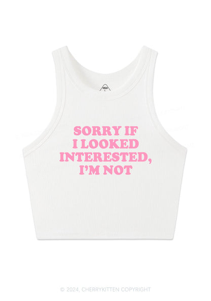 Sorry If I Looked Y2K Crop Tank Top Cherrykitten