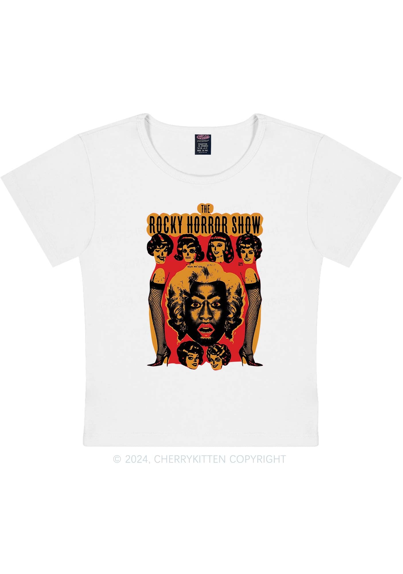 Halloween Rocky Horror Show Y2K Baby Tee Cherrykitten