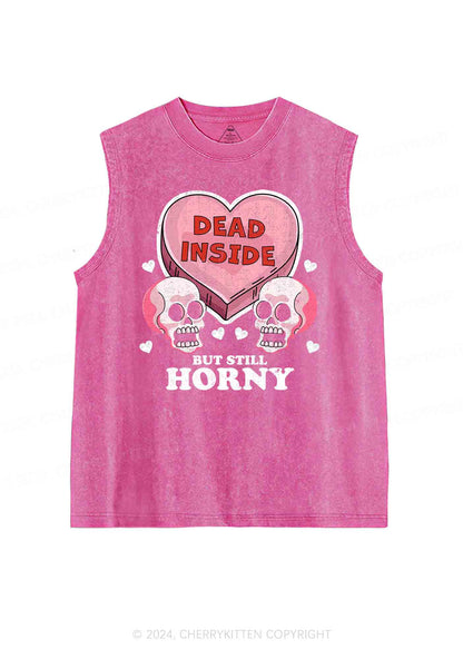 Halloween Dead Inside Y2K Washed Tank Cherrykitten