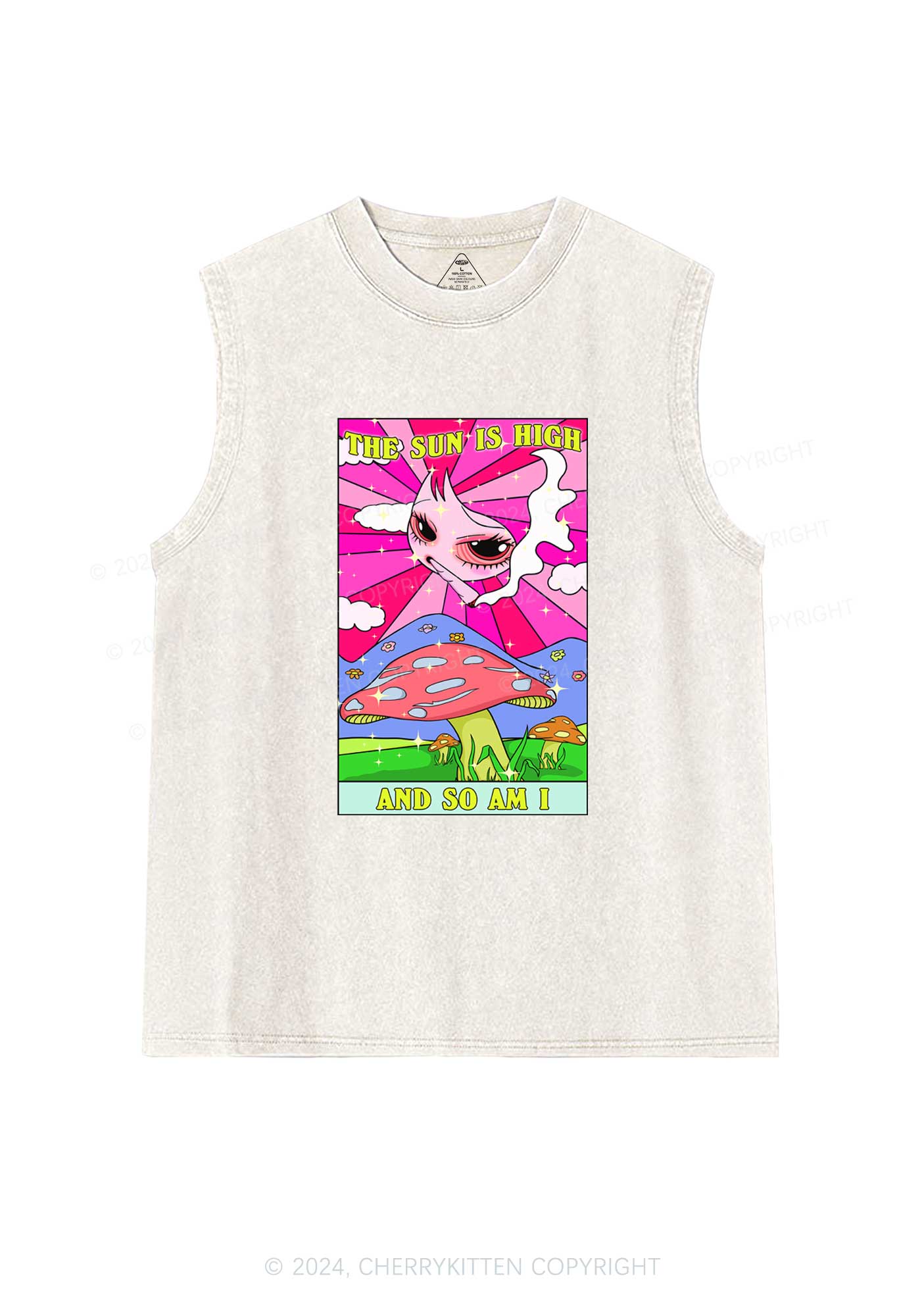 The Sun Is High Y2K Washed Tank Cherrykitten