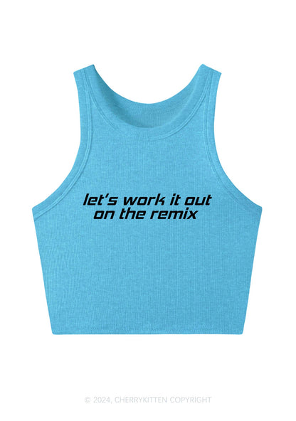 Let's Work It Out Y2K Crop Tank Top Cherrykitten