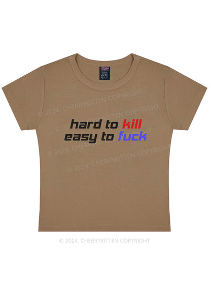 Hard To Kill Y2K Baby Tee Cherrykitten