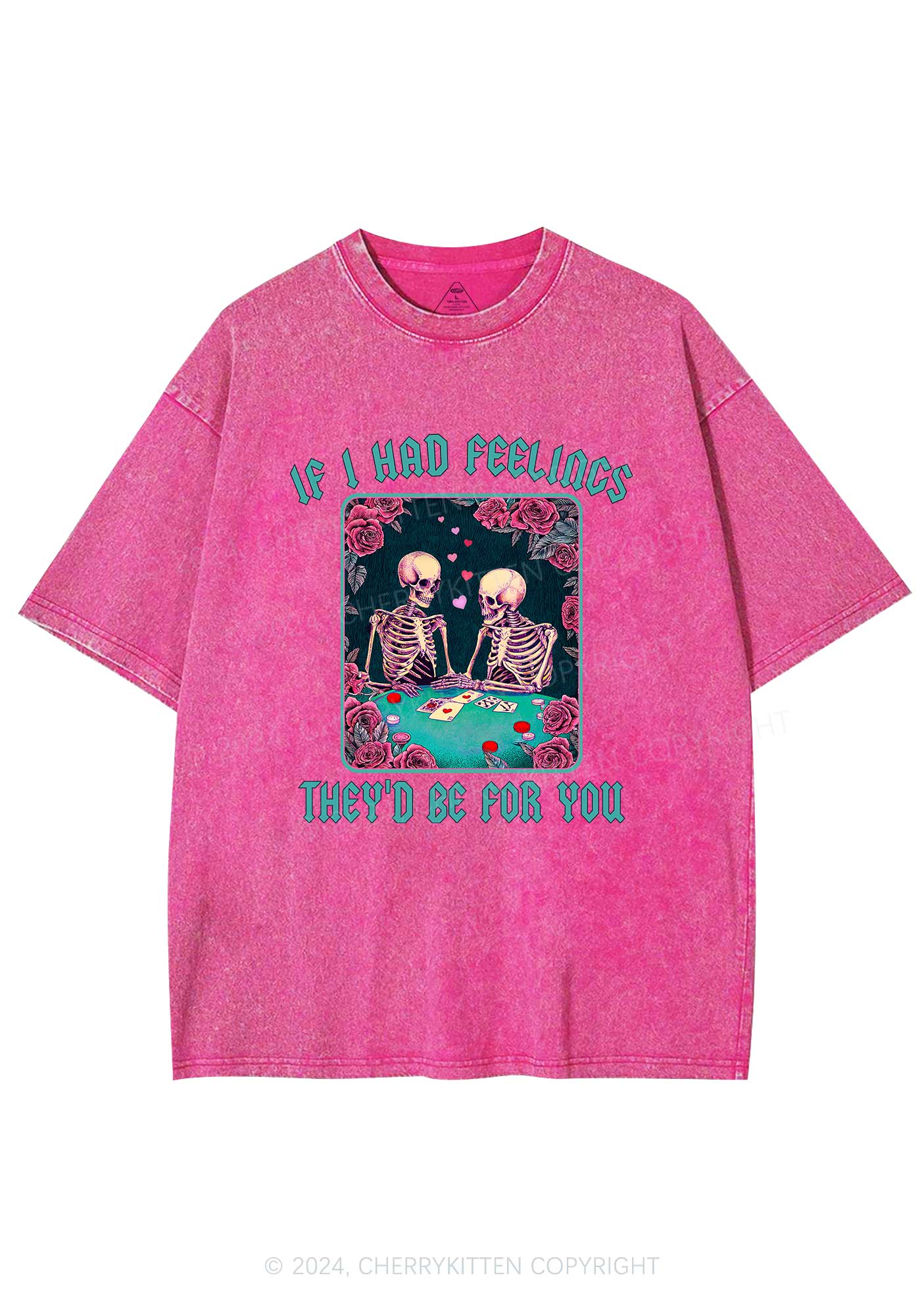 I Had Feelings Y2K Valentine's Day Washed Tee Cherrykitten