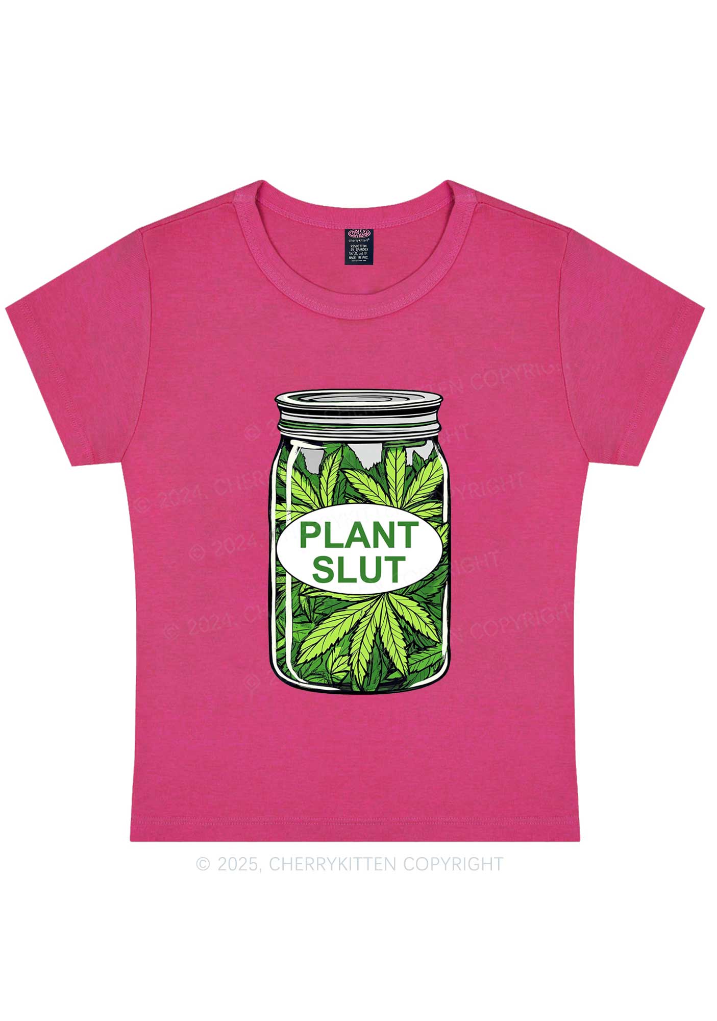 Plant Slxt Y2K Baby Tee Cherrykitten