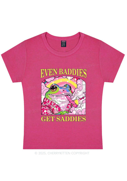 Baddies Smoking Frog Y2K Baby Tee Cherrykitten