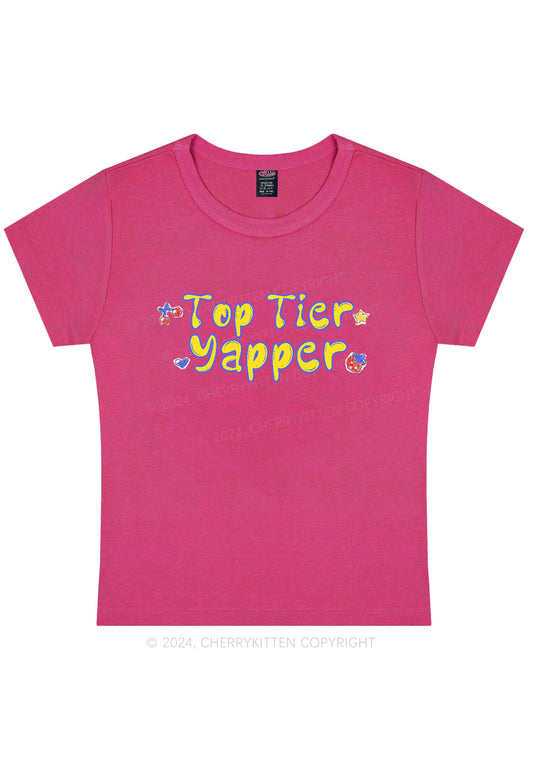 Top Tier Yapper Y2K Baby Tee Cherrykitten