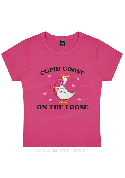 Cupid Goose Y2K Valentine's Day Baby Tee Cherrykitten