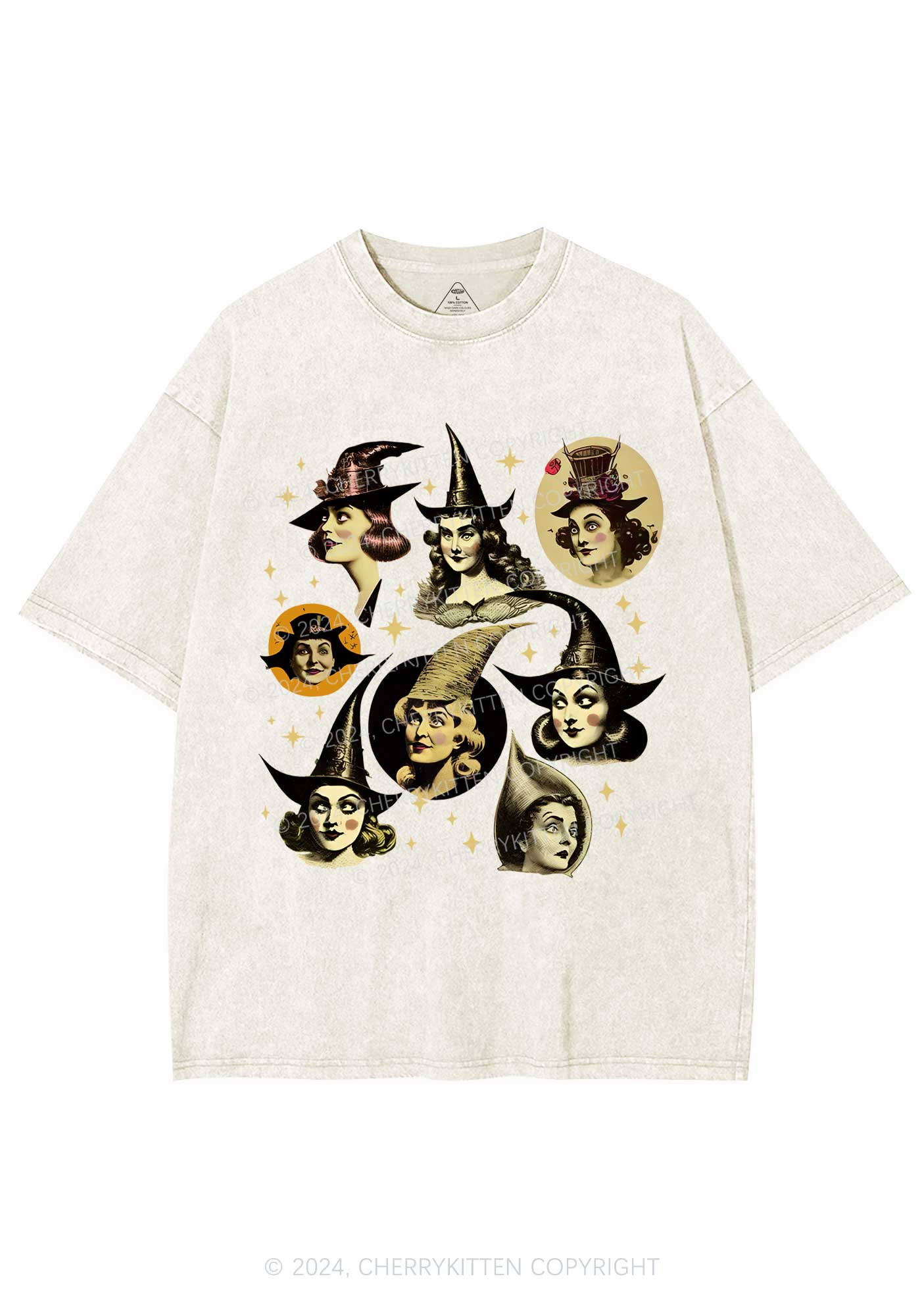 Halloween Witches Y2K Washed Tee Cherrykitten