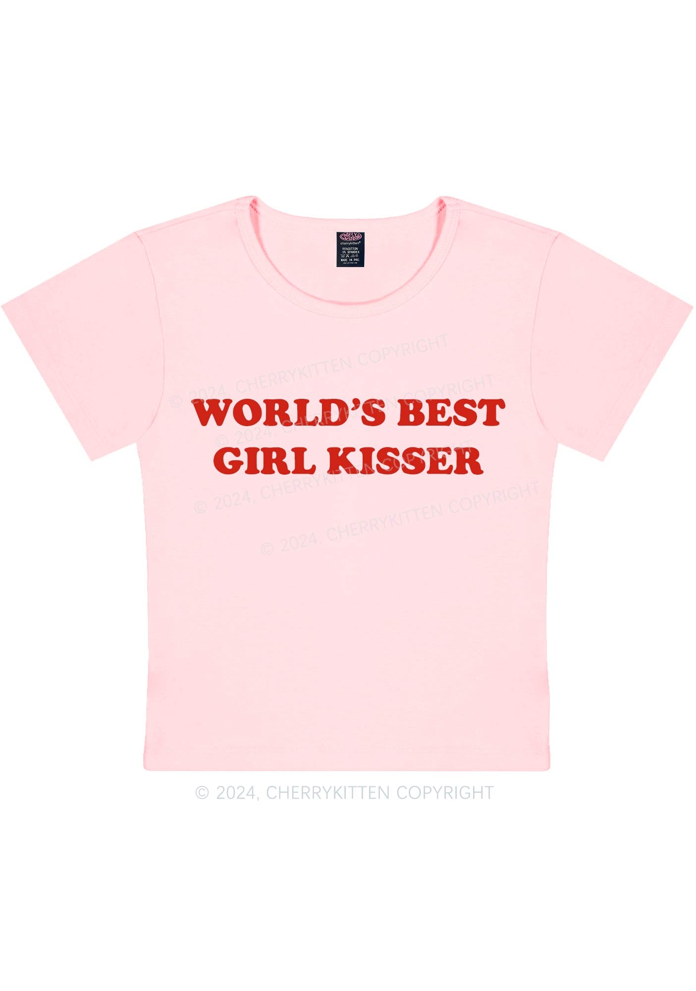 Best Girl Kisser Y2K Baby Tee Cherrykitten