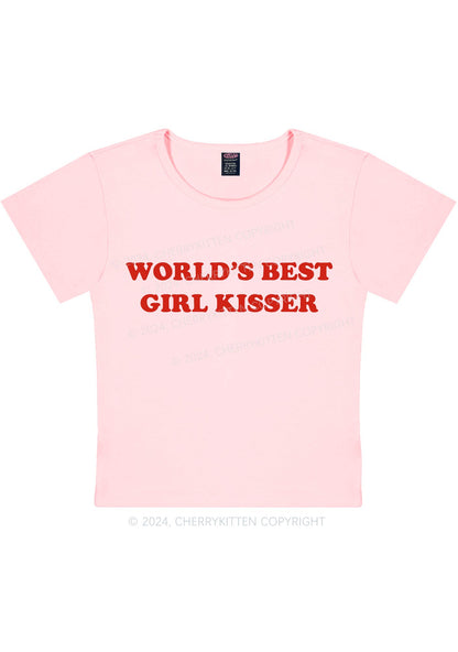 Best Girl Kisser Y2K Baby Tee Cherrykitten