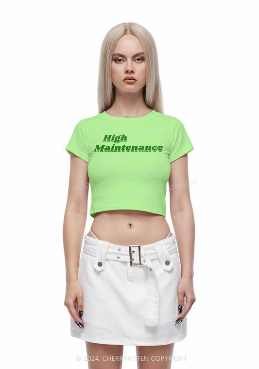 High Maintenance Y2K Baby Tee Cherrykitten