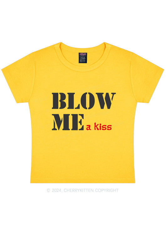 Blow Me A Kiss Y2K Baby Tee Cherrykitten