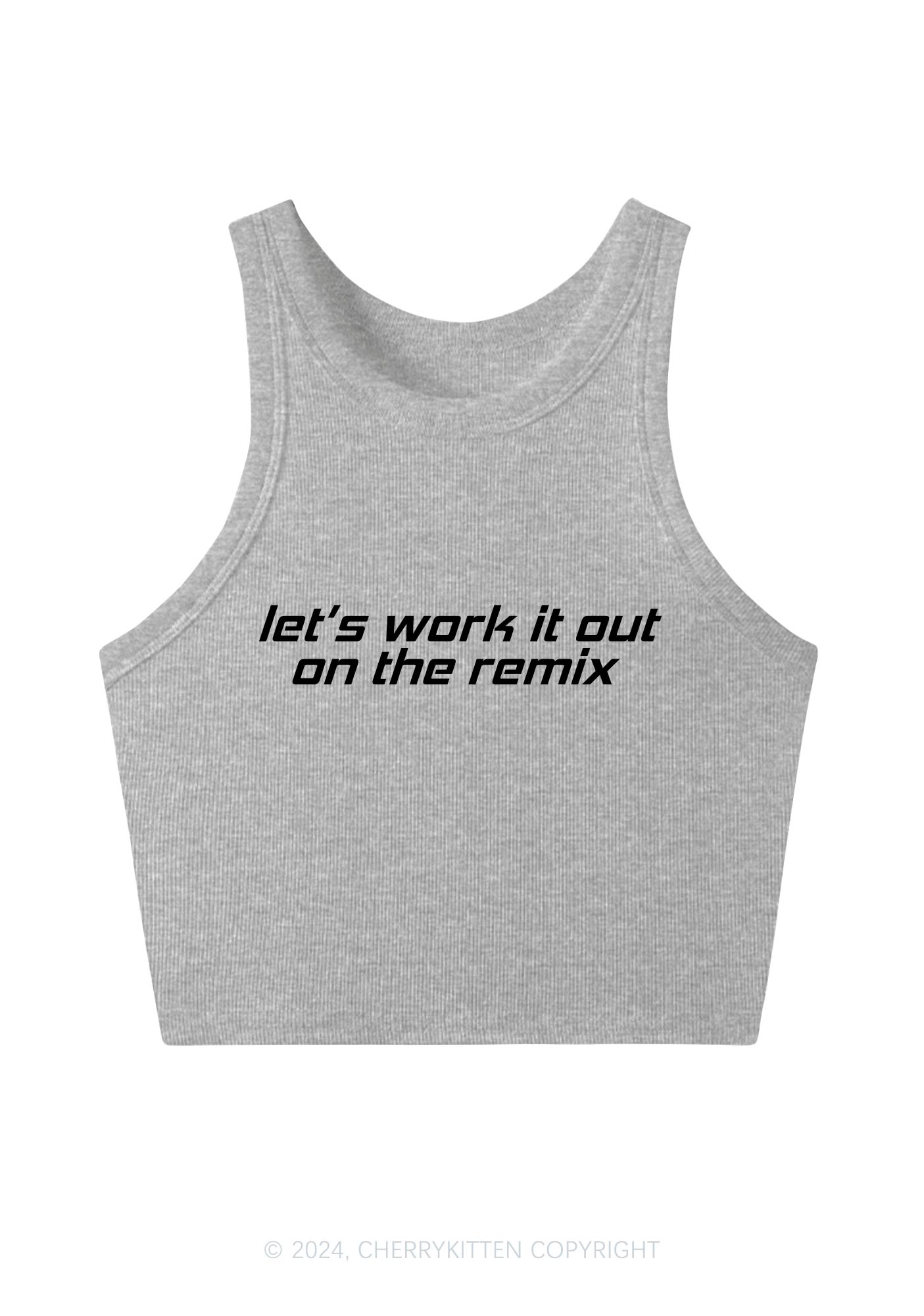 Let's Work It Out Y2K Crop Tank Top Cherrykitten