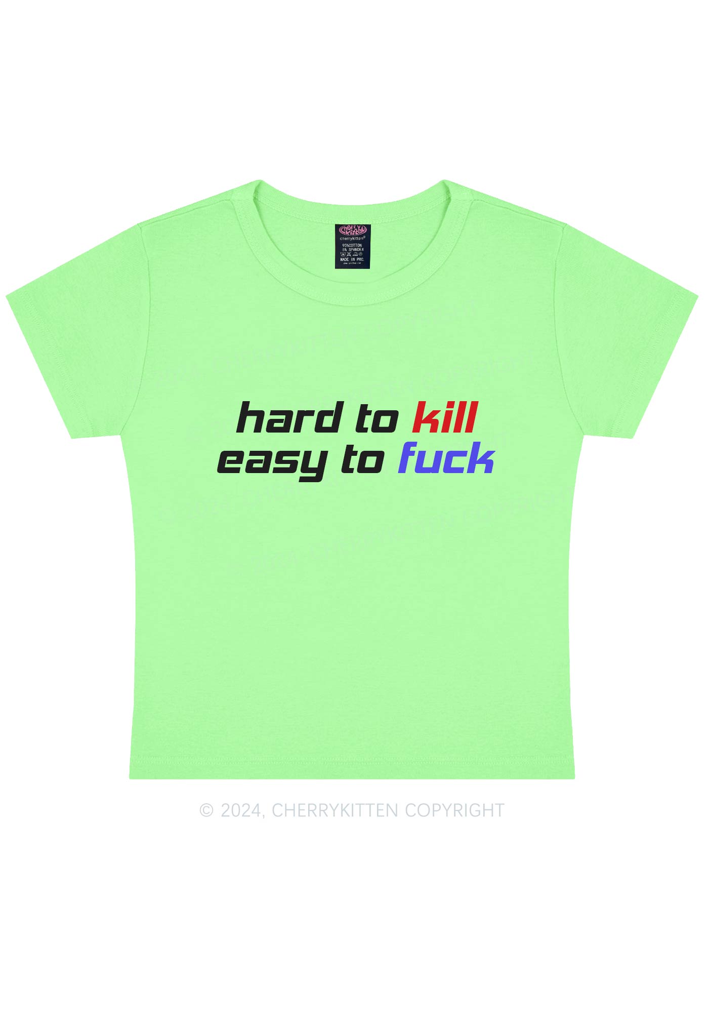 Hard To Kill Y2K Baby Tee Cherrykitten