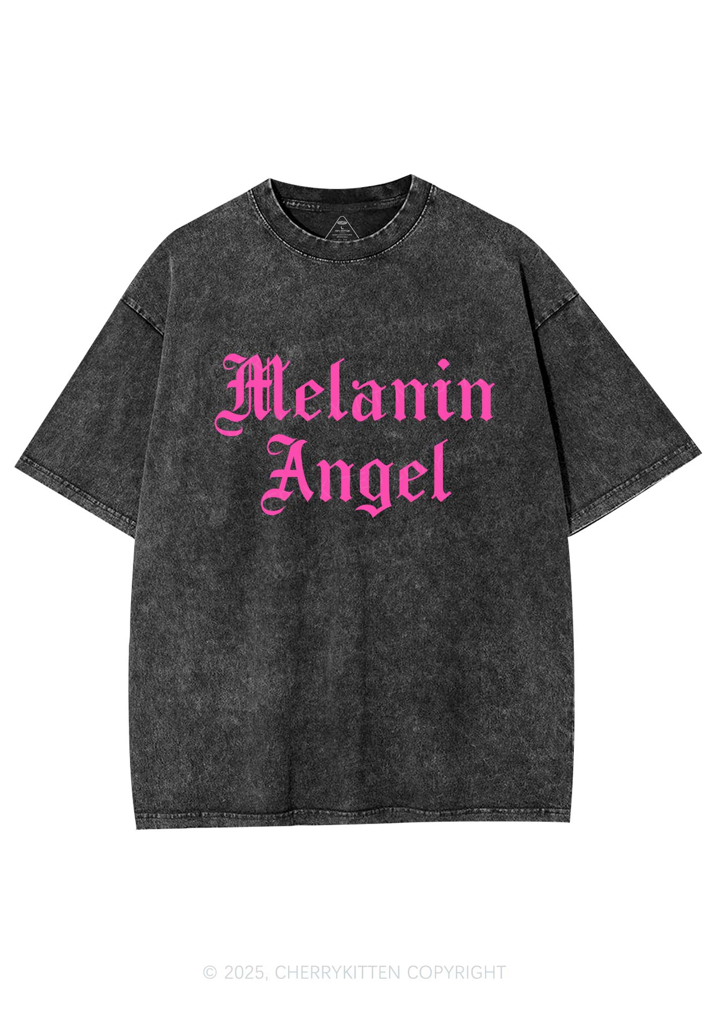 Melanin Angel Y2K Washed Tee Cherrykitten