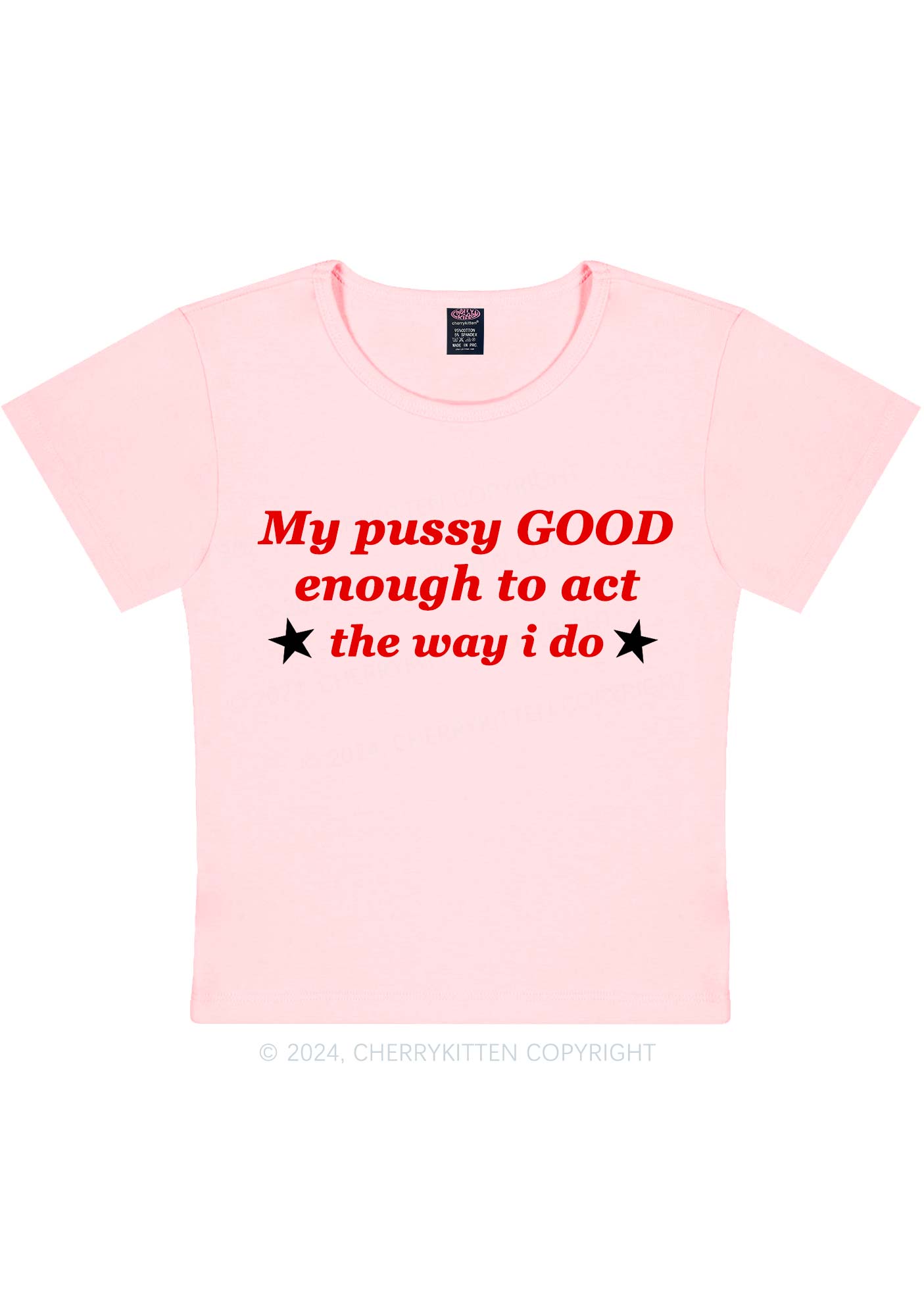 Good Enough To Act Y2K Baby Tee Cherrykitten