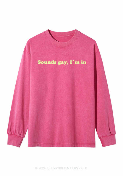 Sounds Gay Y2K Washed Long Sleeves Cherrykitten