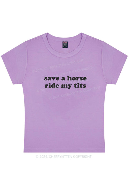 Ride My Txts Y2K Baby Tee Cherrykitten