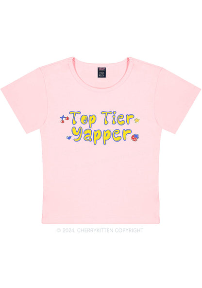 Top Tier Yapper Y2K Baby Tee Cherrykitten