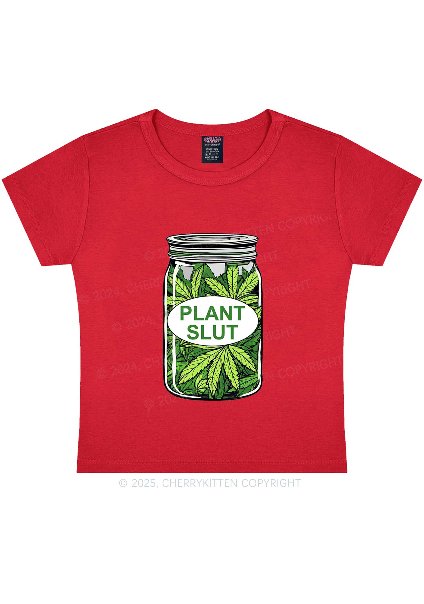 Plant Slxt Y2K Baby Tee Cherrykitten