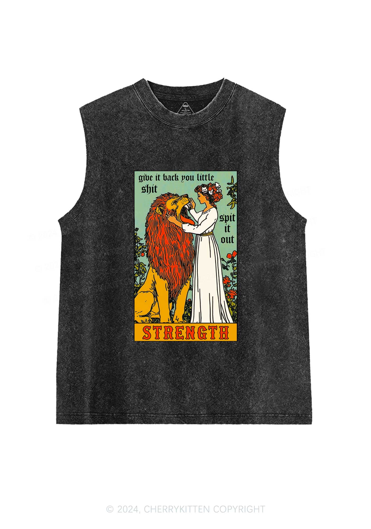 Spit It Out Strength Y2K Washed Tank Cherrykitten