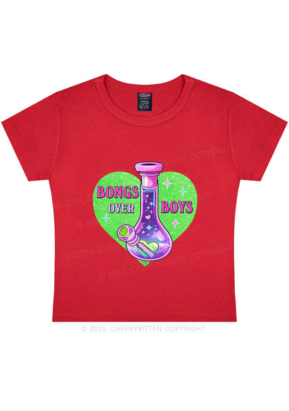 Bongs Over Boys Y2K Baby Tee Cherrykitten