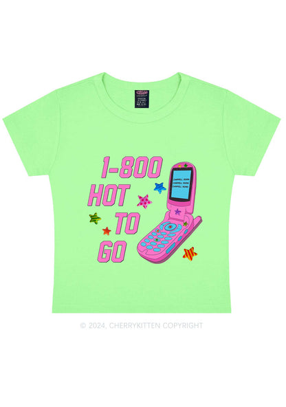 Hot To Go Phone Y2K Baby Tee Cherrykitten