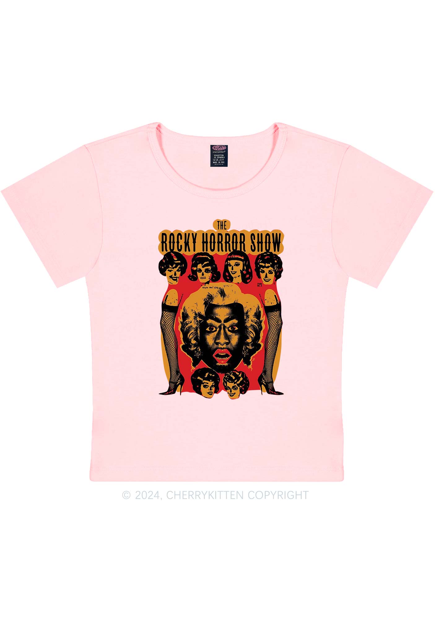 Halloween Rocky Horror Show Y2K Baby Tee Cherrykitten