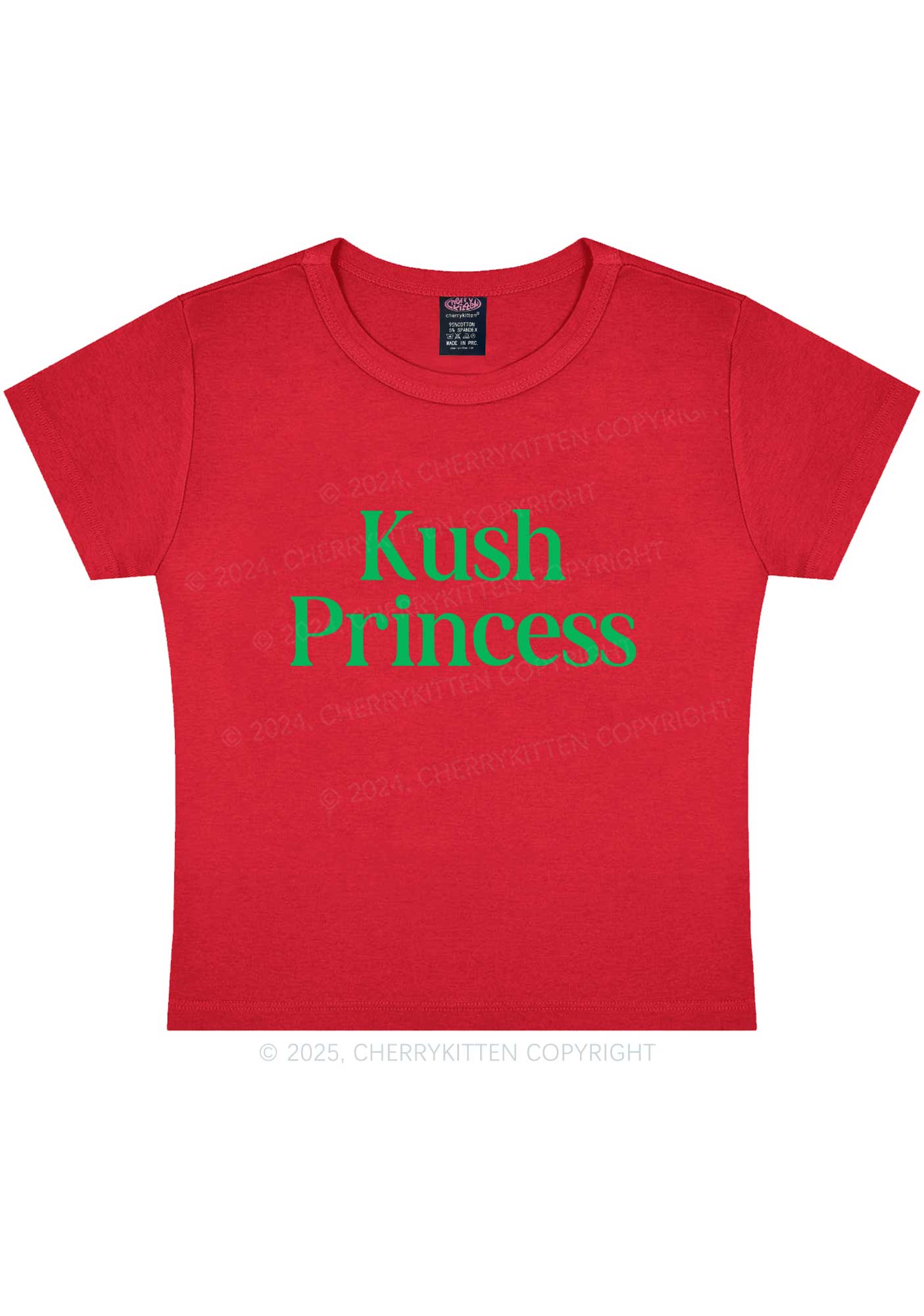 Kush Princess Y2K Baby Tee Cherrykitten