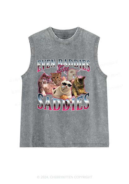 Five Baddie Cats Y2K Washed Tank Cherrykitten