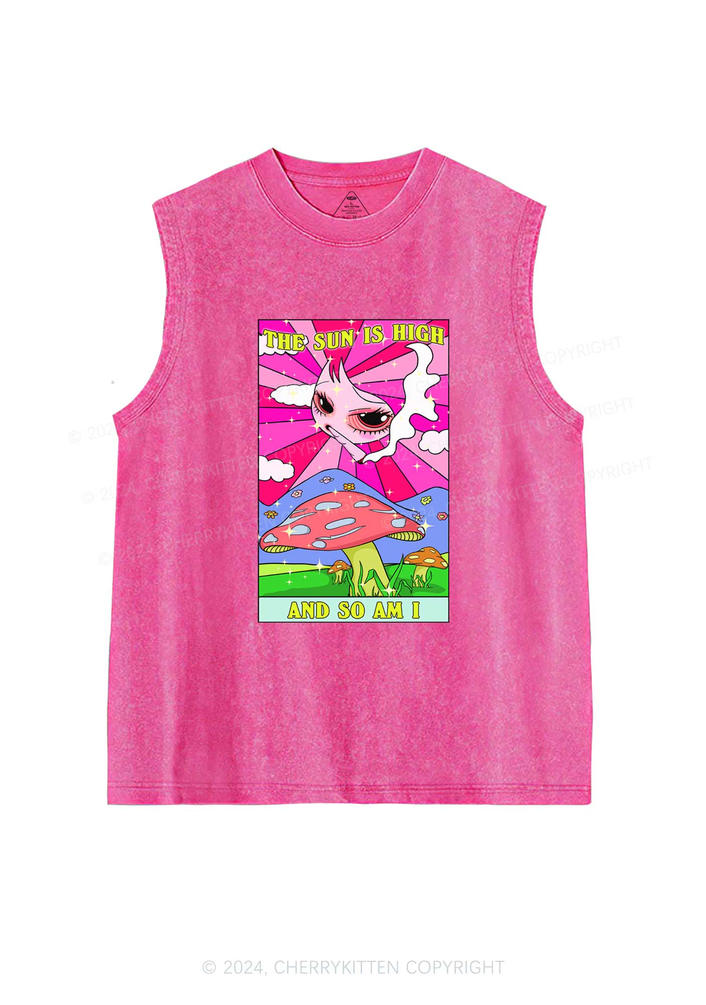 The Sun Is High Y2K Washed Tank Cherrykitten