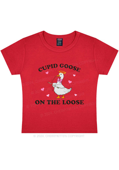 Cupid Goose Y2K Valentine's Day Baby Tee Cherrykitten