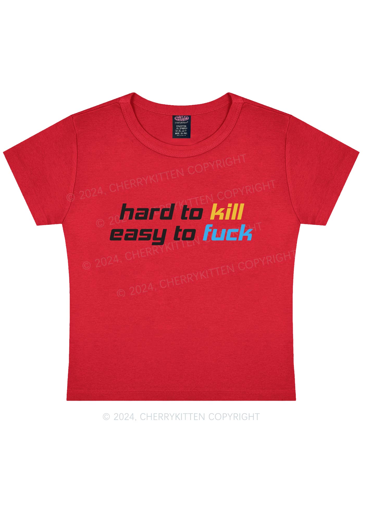 Hard To Kill Y2K Baby Tee Cherrykitten