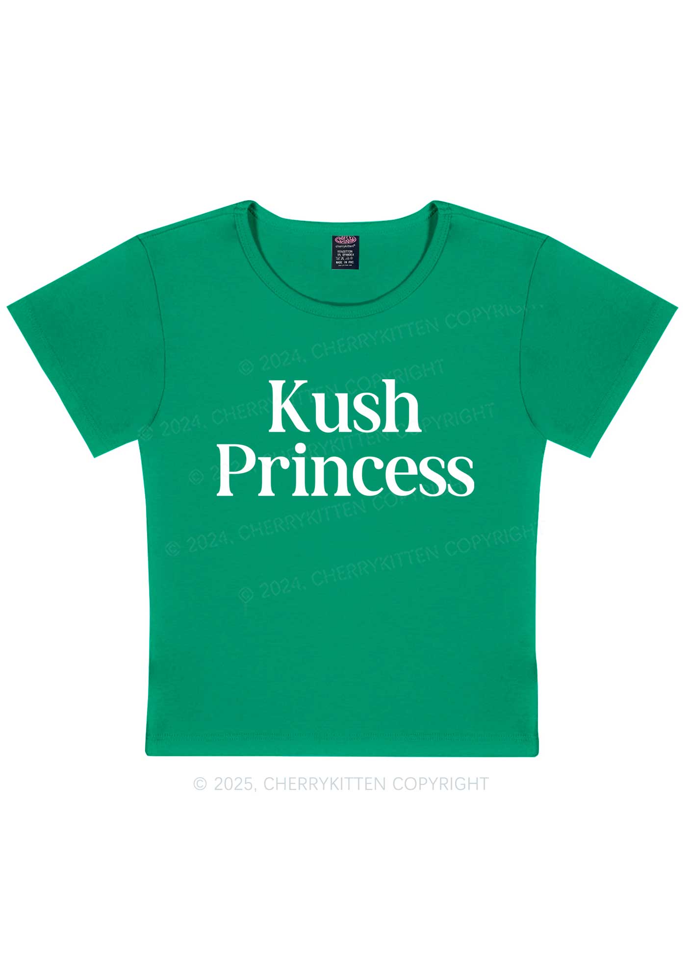 Kush Princess Y2K Baby Tee Cherrykitten