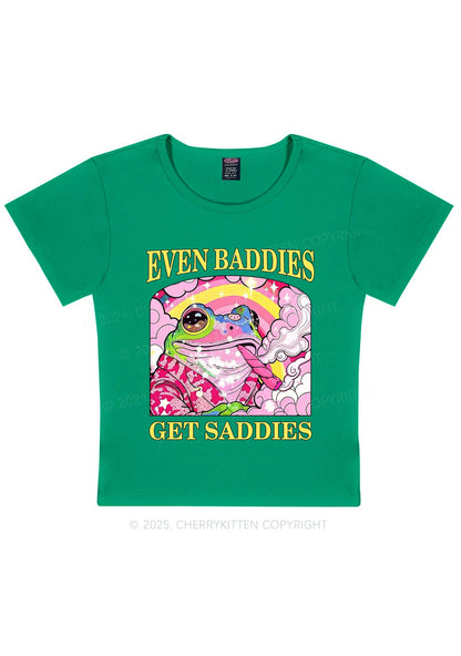 Baddies Smoking Frog Y2K Baby Tee Cherrykitten