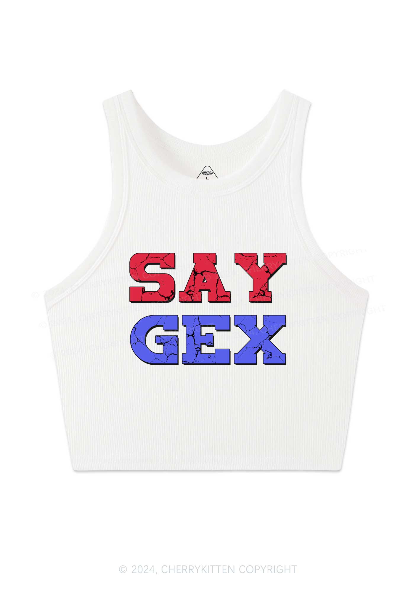 Say Gex Y2K Crop Tank Top Cherrykitten