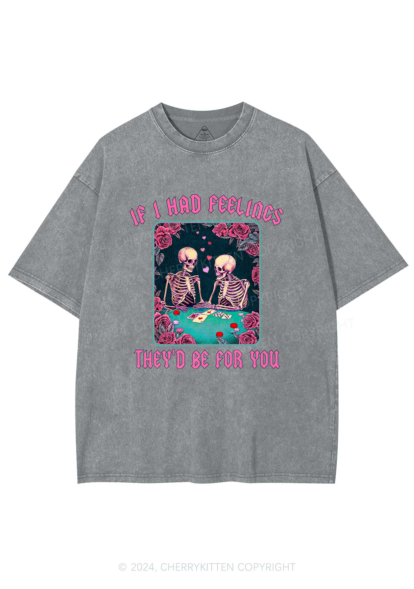 I Had Feelings Y2K Valentine's Day Washed Tee Cherrykitten