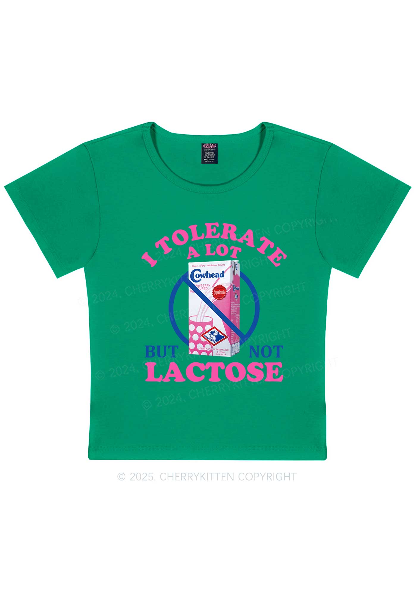 Dont Tolerate Lactose Y2K Baby Tee Cherrykitten