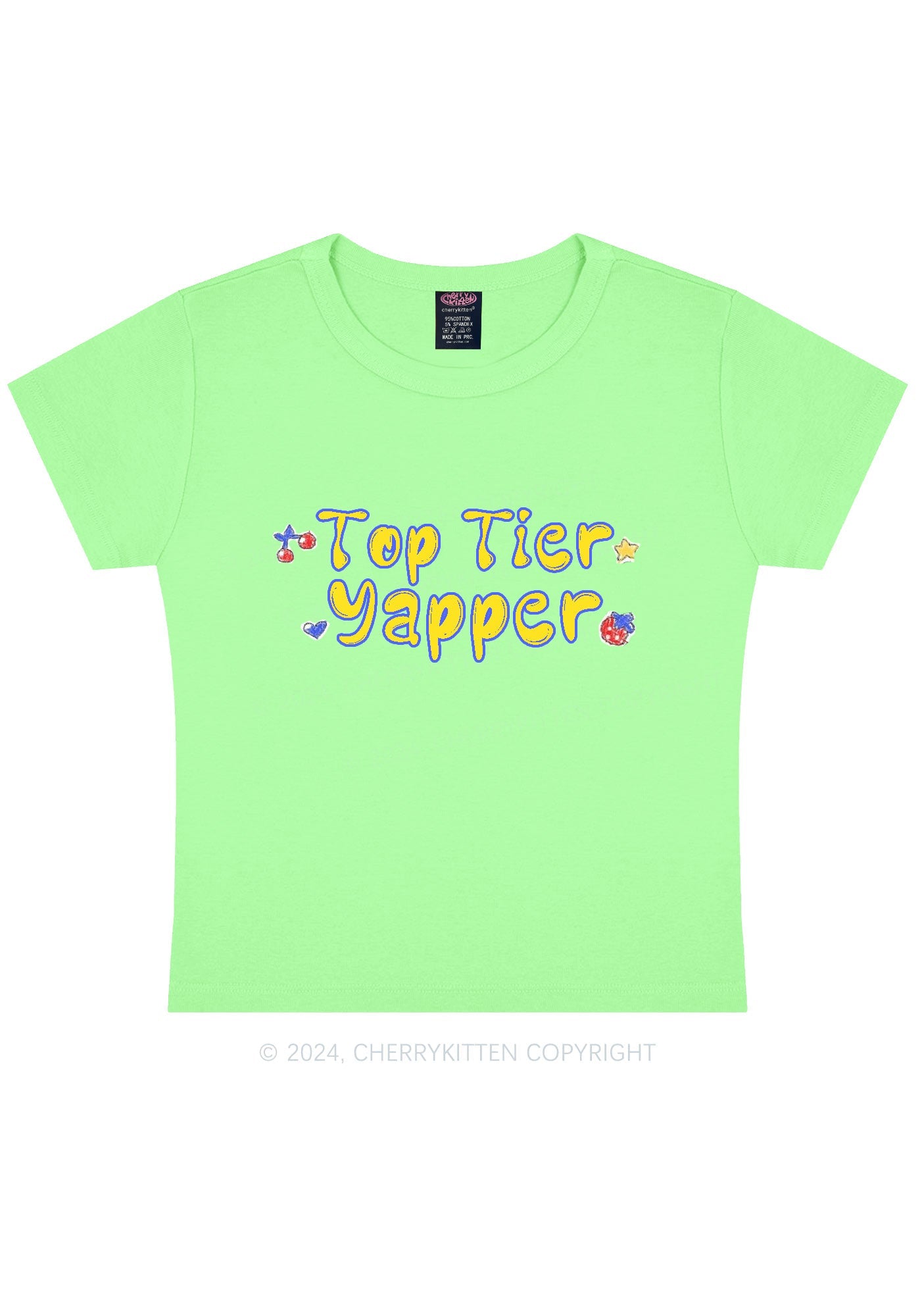 Top Tier Yapper Y2K Baby Tee Cherrykitten