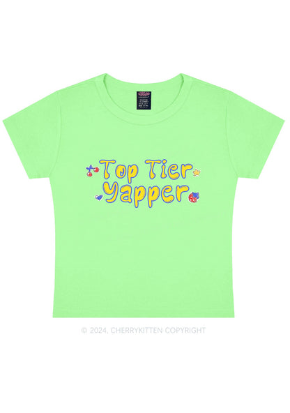 Top Tier Yapper Y2K Baby Tee Cherrykitten