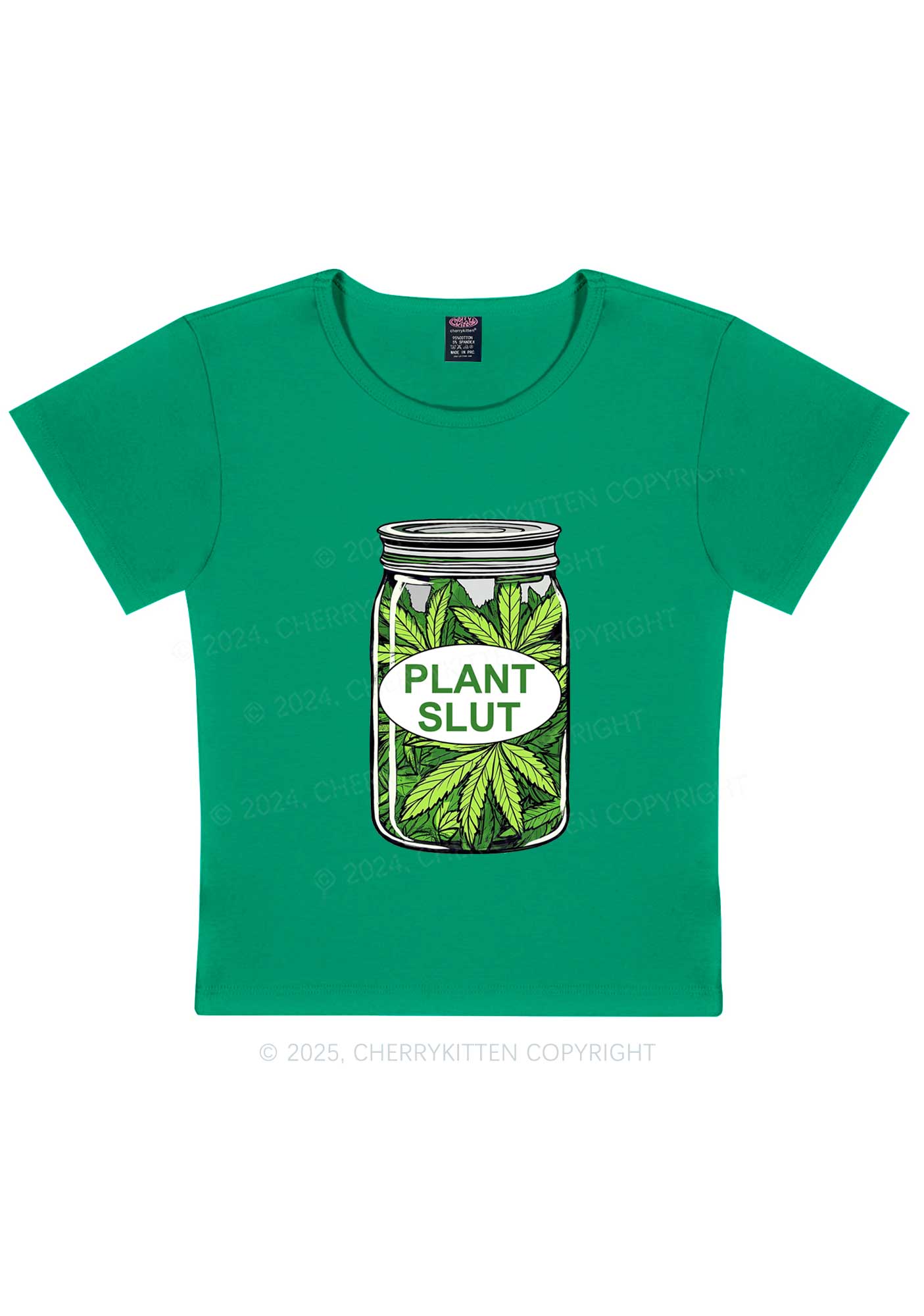 Plant Slxt Y2K Baby Tee Cherrykitten