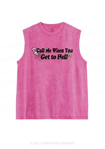 Call Me When You Get To Hell Y2K Washed Tank Cherrykitten