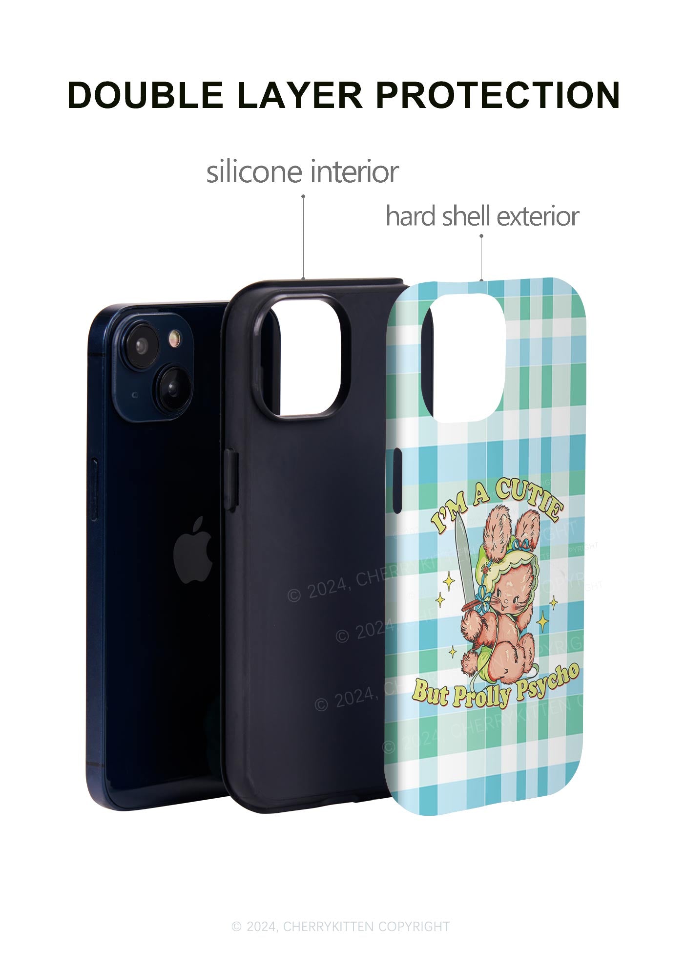 Cutie But Prolly Psycho Y2K Phone Case Cherrykitten