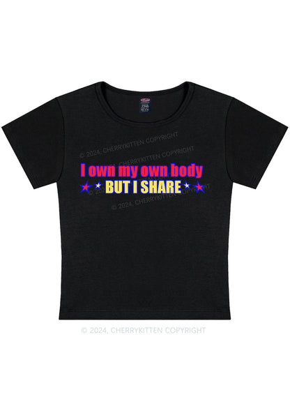 I Own My Own Body Y2K Baby Tee Cherrykitten